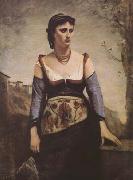 Jean Baptiste Camille  Corot Agostina (mk09) USA oil painting artist